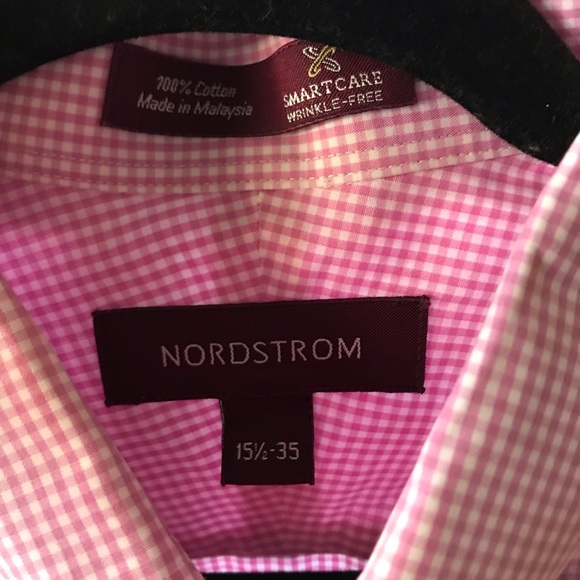 Men’s checkered pink L button up - Picture 1 of 3